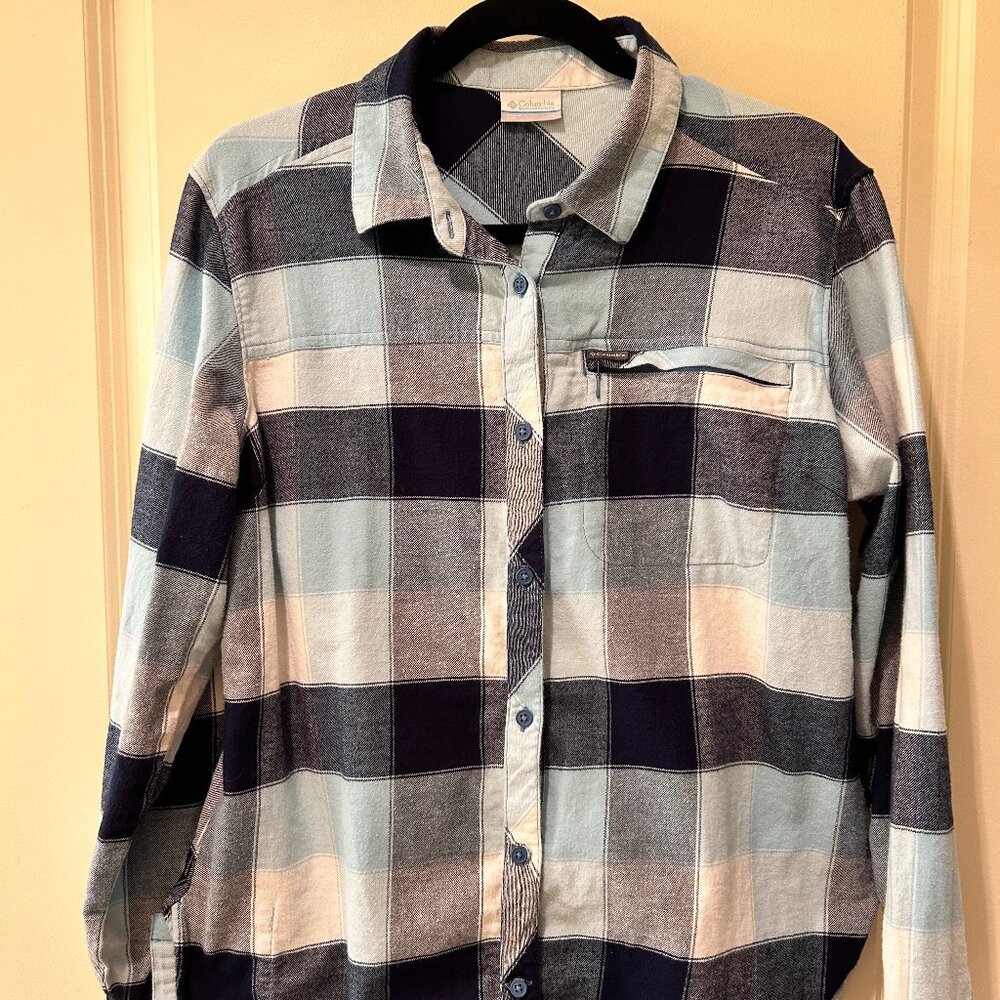 Columbia Flannel Button Up Shirt Women's Size L